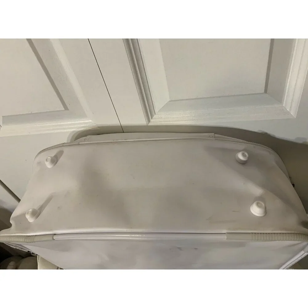Nike‎ Duffle Bag Max Air Training Gym Sports White Black Overnight Travel
